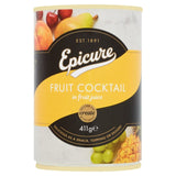 Epicure fruit cocktail in fruit juice 411g - British product