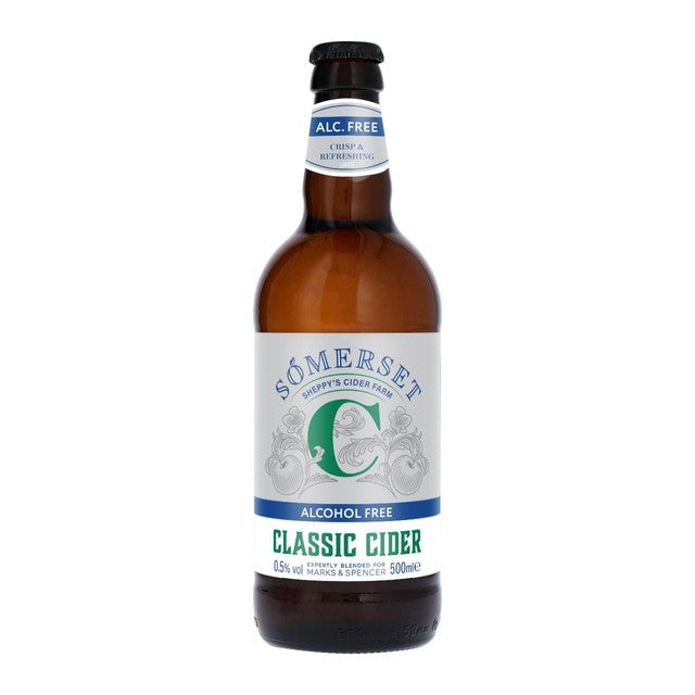 M&S low alcohol classic cider, imported from the UK