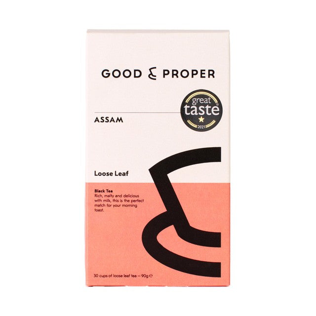 Good & Proper Tea Assam loose leaf tea 90g, UK version