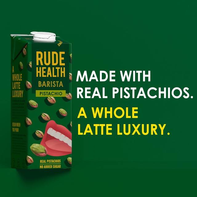 Rude Health pistachio barista drink (British brand)