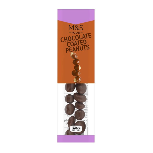 M&S Belgian milk chocolate coated peanuts 26g, imported from the UK