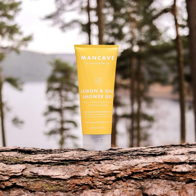 ManCave Lemon and Oak Shower Gel 200ml, imported from the UK