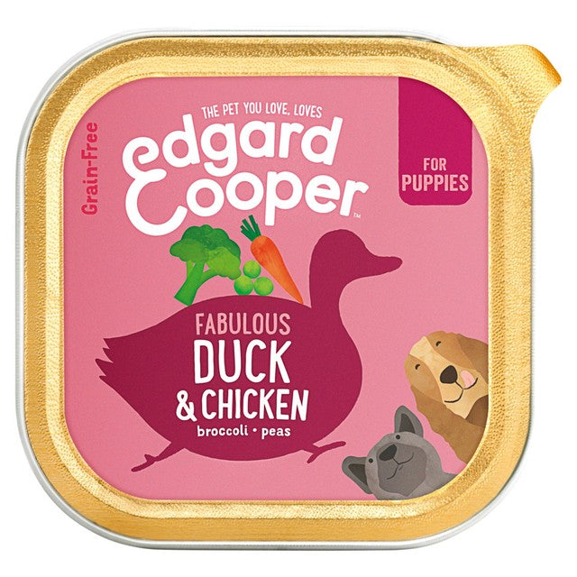 Edgard Cooper puppy food with duck and chicken 150g - British product