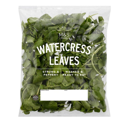 Marks & Spencer Gewaschen & Verzehrfertige Brunnenkresse Salatblätter 80g
