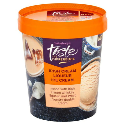 Sainsburys Sainsburys Irish Cream Liqueur Ice Cream Taste the Difference 329g- Buy online at McGrocer