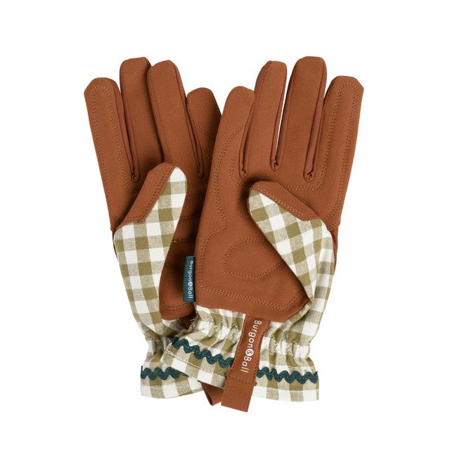 Burgon & Ball gardening gloves Olive Check - British product
