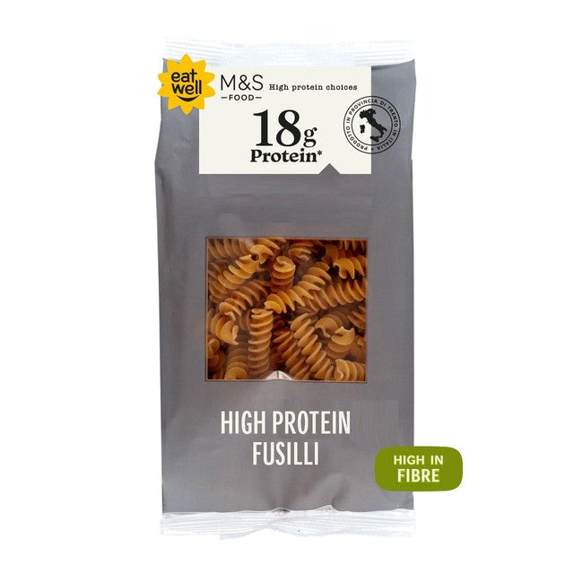 M&S high protein fusilli pasta 350g, imported from the UK