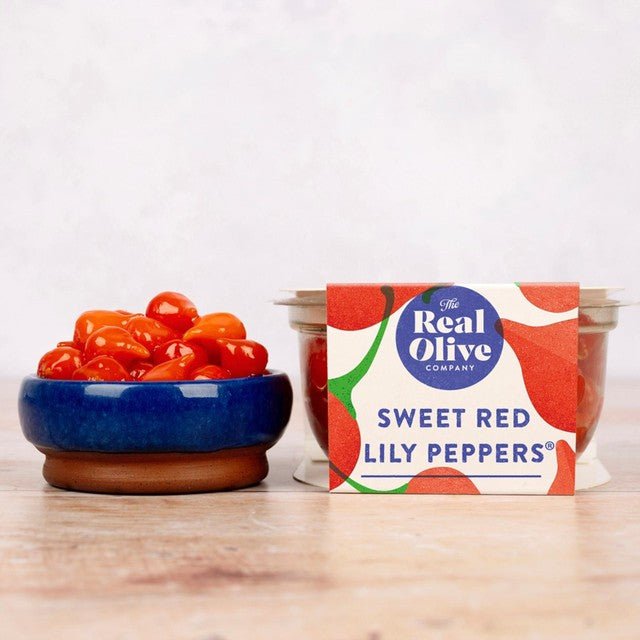 The Real Olive Co. Sweet Red Lily pickled peppers 100g (British brand)