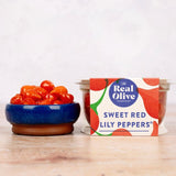 The Real Olive Co. Sweet Red Lily pickled peppers 100g (British brand)