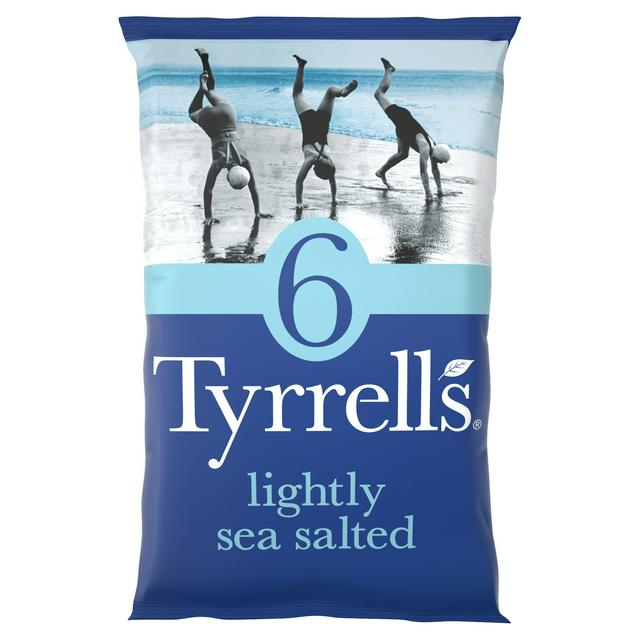 Tyrrells Lightly Sea Salted Crisps 6x25g