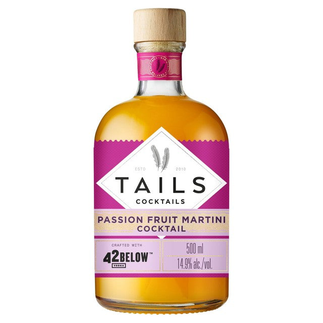 Tails passion fruit martini premixed cocktail 500ml (British brand)