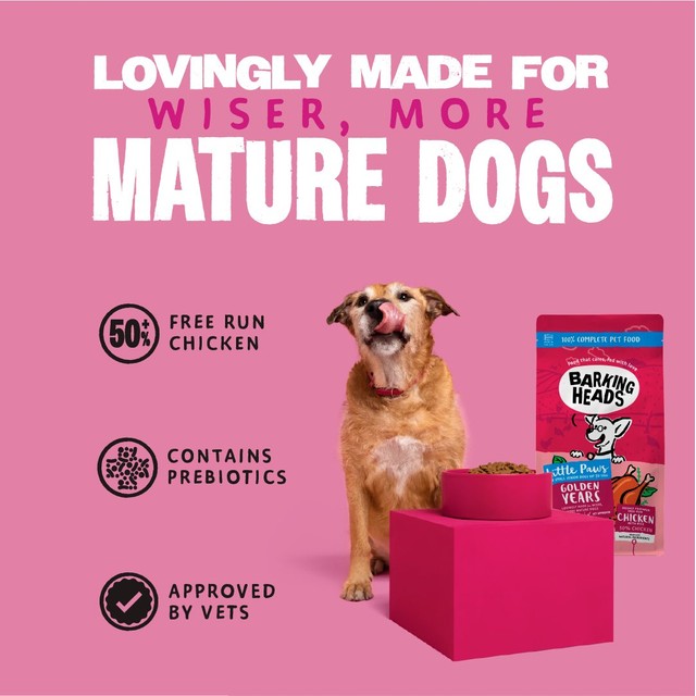 Barking Heads dry dog food Golden Years 1.5kg - British product