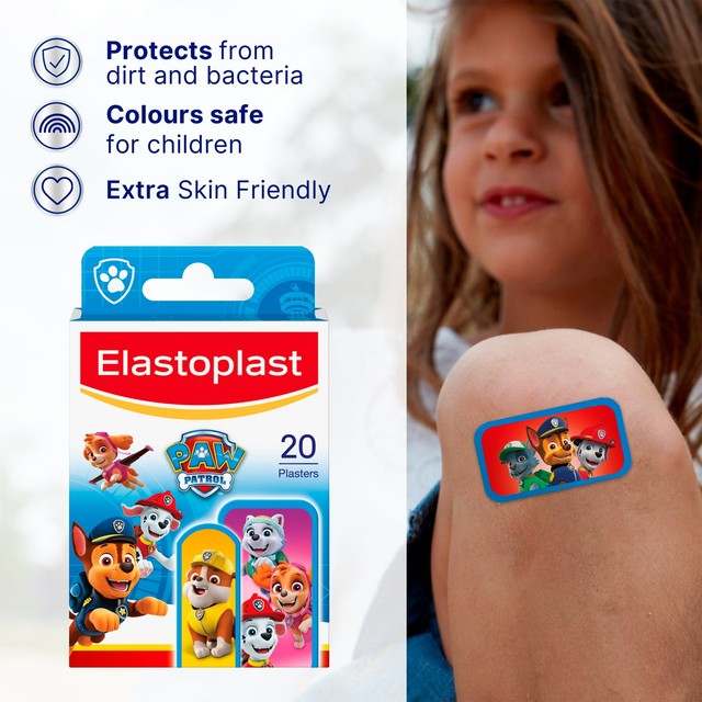Elastoplast Paw Patrol plasters, 20 assorted sizes - British product