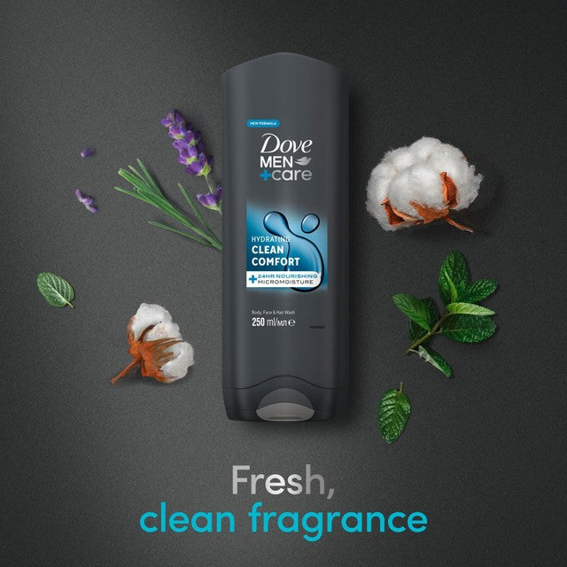 Dove Men+Care Clean Comfort lemon body wash 250ml - British product