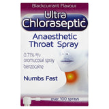 Ultra Chloraseptic Blackcurrant anaesthetic throat spray - British product
