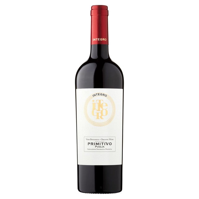 Integro Organic Primitivo red wine 75cl, UK version