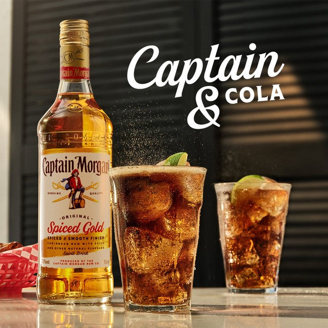 Captain Morgan Original Spiced Gold rum drink, imported from the UK