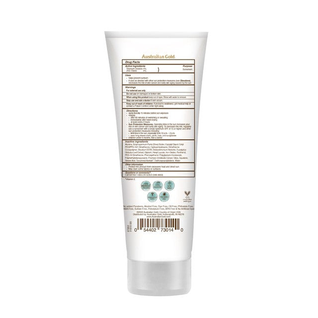 Australian Gold SPF 50 tinted sunscreen for fair skin 89ml - British product