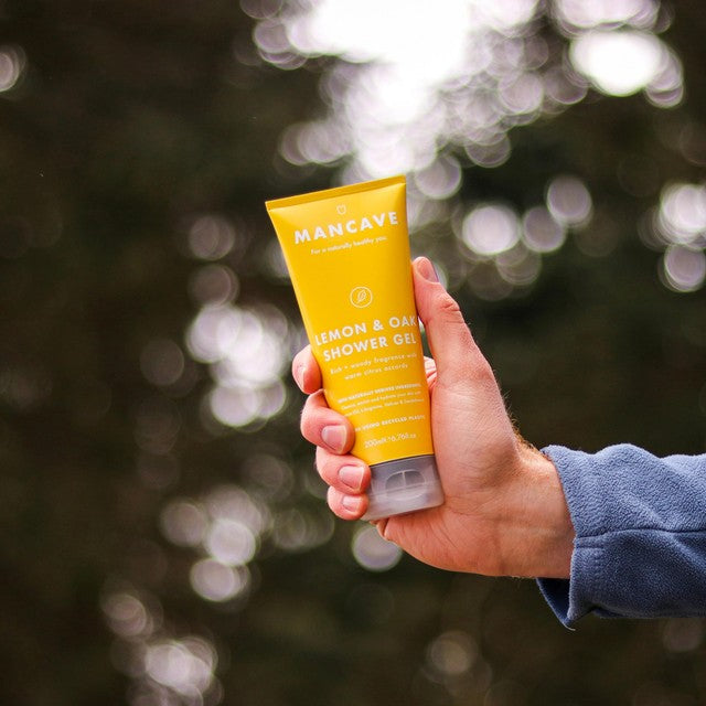 ManCave Lemon and Oak Shower Gel 200ml, imported from the UK