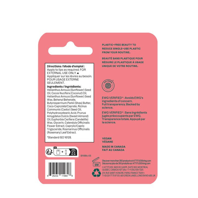 Attitude Watermelon lip balm 8.5g - British product