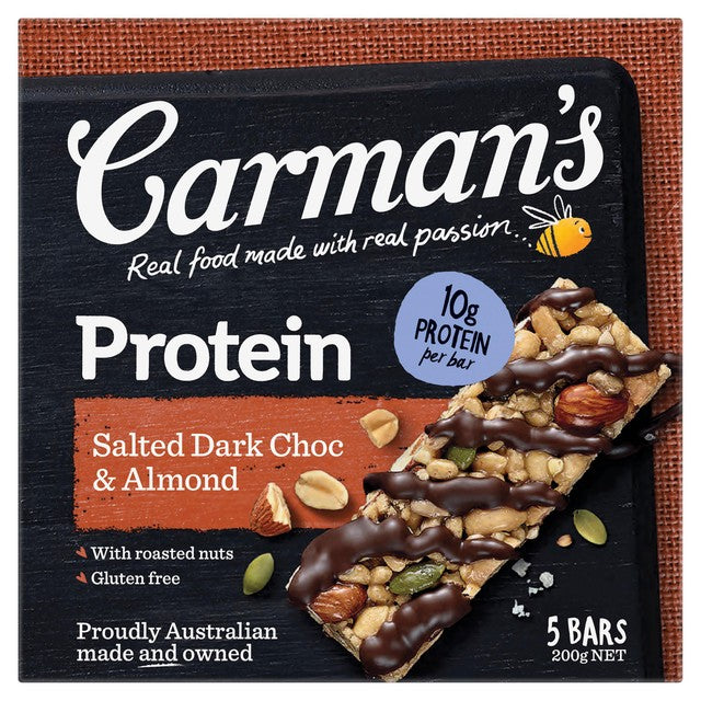 Carman's Kitchen salted dark chocolate protein bar 5 pack - British product