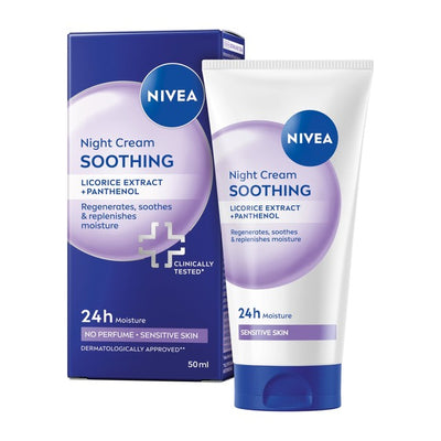 Nivea Night Cream Face Moisturiser for Sensitive Skin 50ml
