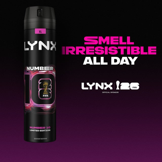 Lynx Number 10 antiperspirant deodorant aerosol - British product