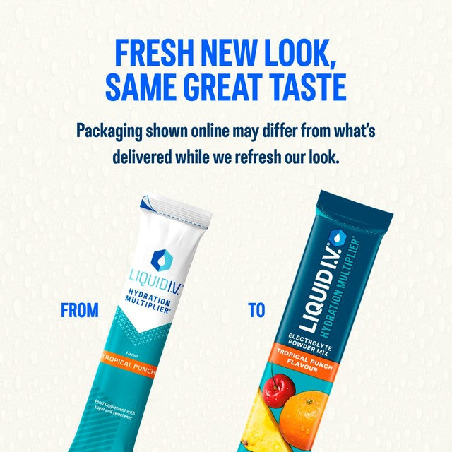 Liquid IV Tropical Punch hydration electrolytes, UK version