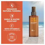 Piz Buin tan intensifying sun oil spray SPF15 150ml, imported from the UK