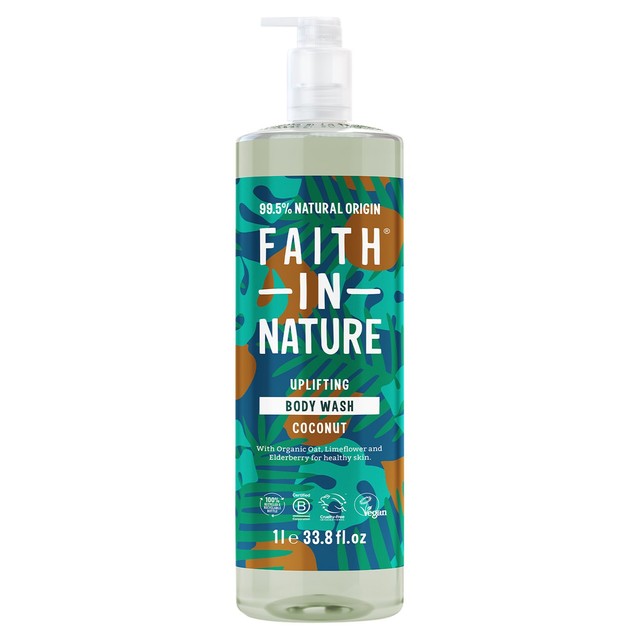 Faith In Nature coconut body wash 1L - British product