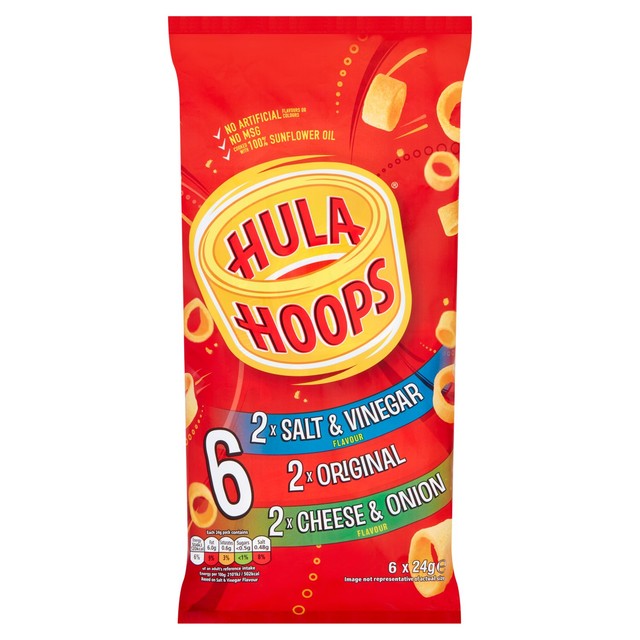 Hula Hoops crisps variety multipack 6 pack, UK version