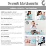 Cheeky Chompers muslin Silver Stars one size - British product