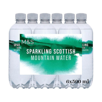 M&S Sparkling Scottish Mountain Water 6 x 500ml