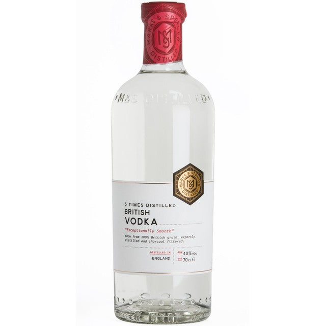M&S 5 times distilled British vodka 700ml, imported from the UK