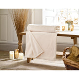 Deyongs Snuggle Touch Throw ivory 140 x 180cm - British product