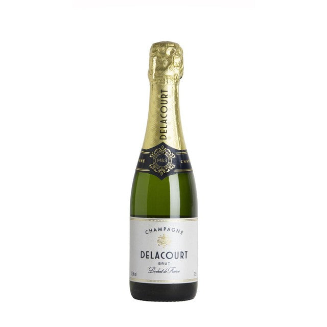 M&S Delacourt Champagne Brut half bottle 37.5cl, imported from the UK