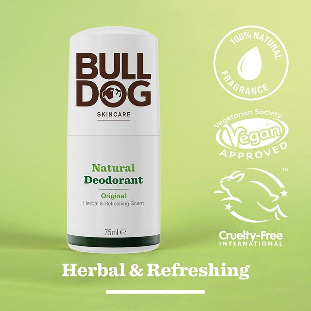 Bulldog Skincare natural deodorant roll-on Original 75ml - British product