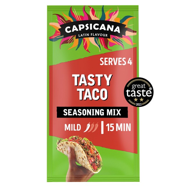 Capsicana Taco Seasoning Mix Medium/Mild 28g - British product