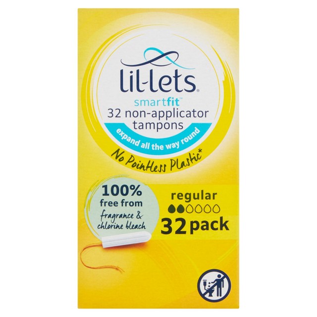 Lil-Lets Regular Non-Applicator Tampons 32 Pack, UK version