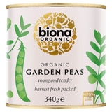 Biona organic garden peas 340g - British product