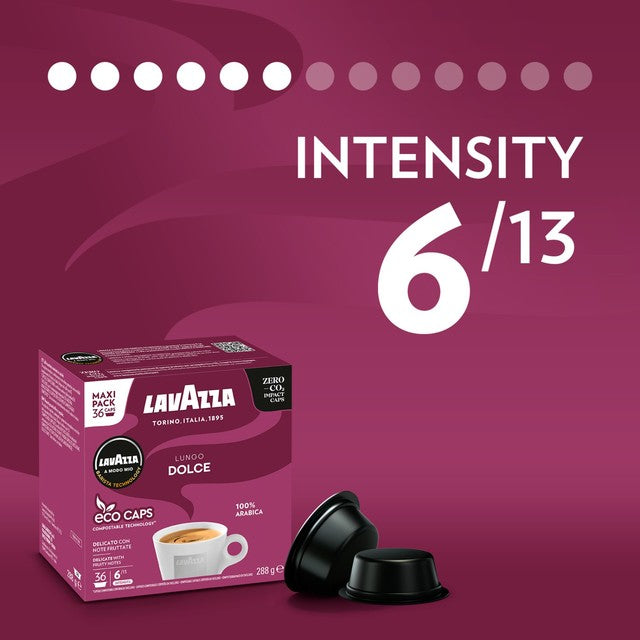 Lavazza coffee capsules Lungo Dolce 36 capsules, UK version
