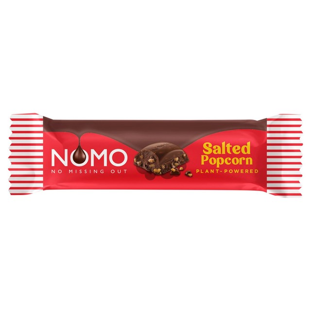 Nomo salted popcorn chocolate bar 32g, imported from the UK