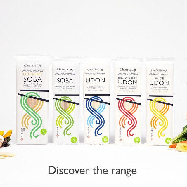 Clearspring Organic Japanese Wide Udon Noodles 200g - British product