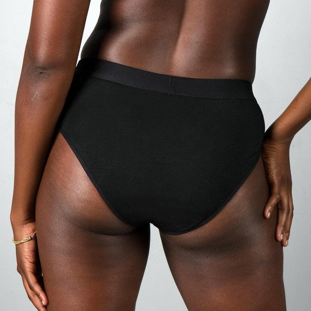 WUKA Bikini Brief Period Pants Black Small (British brand)