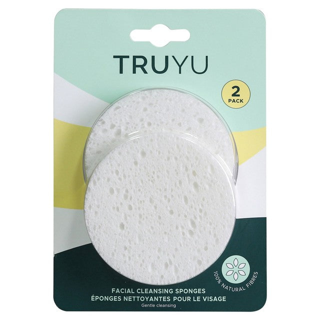 Truyu facial cleansing sponges pack 2 (British brand)