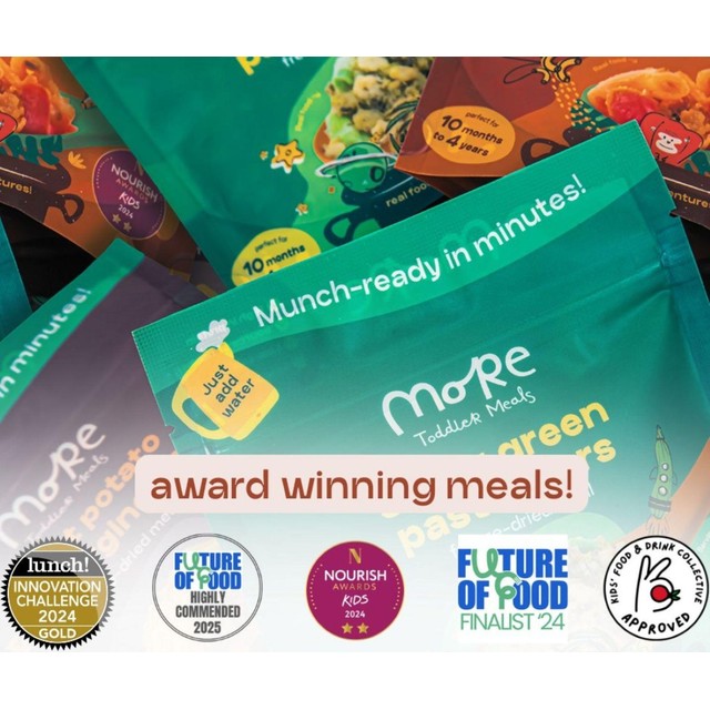 More Toddler Meals Super Green Pasta Stars toddler meal 150g (British brand)