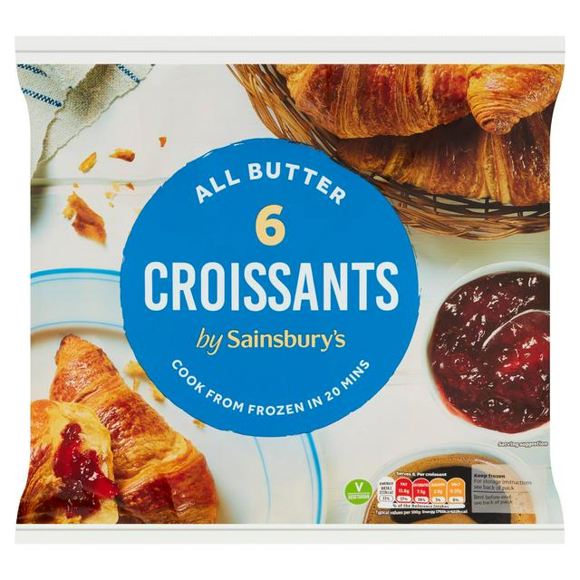 Sainsburys Frozen All Butter Croissants x6 300g