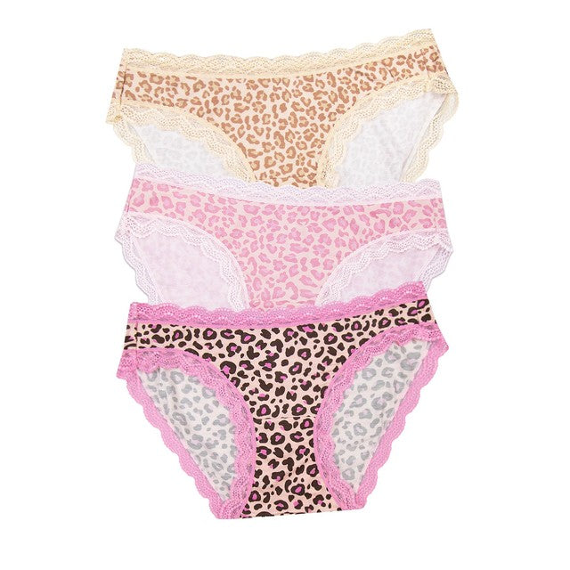 Stripe & Stare Pink Leopard knickers size S (British brand)
