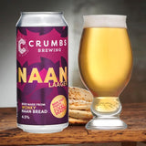 Crumbs Brewing Naan Laager beer 440ml - British product