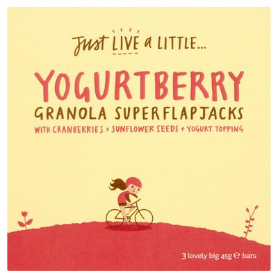 Sainsburys Just Live a Little Yoghurt Flapjack Bar 3x45g - Kjøp online hos McGrocer